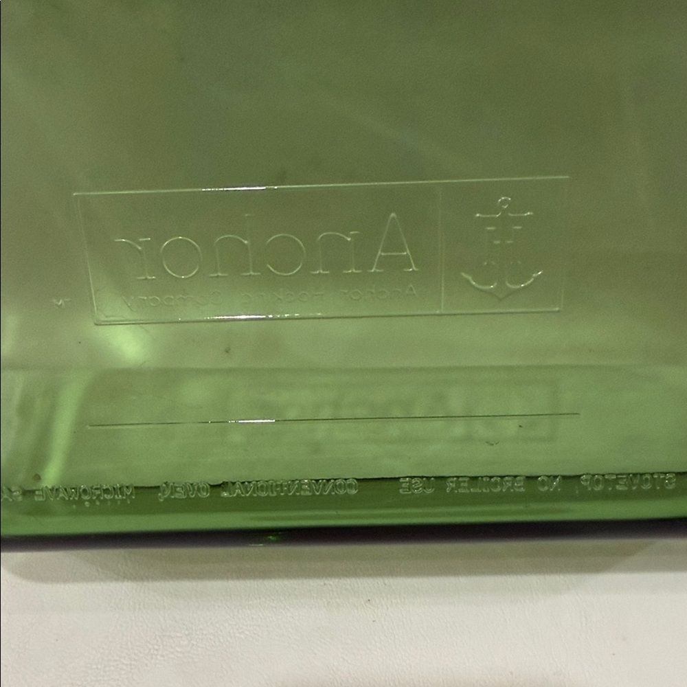 Anchor Hocking Forest Green Glass Bakeware Vintage 6 X 9 In 1 Qt Oven Microwave - Picture 10 of 13
